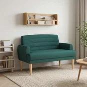 Dvojnica s gumbi Temno zelena 116 x 67 x 80 cm Blago