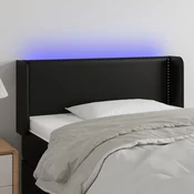 LED uzglavlje crno 83x16x78/88 cm od umjetne kože