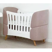 Casa Padrino Luxury Baby Bed White/Gray/Natural 145 cm