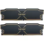 Lexar 32GB komplet (2x16GB) THOR DDR5 6000 CL38 1.3V memorija s hladnjakom, dvostruki paket, crna boja LD5U16G60C38LG-RGD