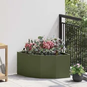 Kotni sadilnik Olivno zelena 60 x 60 x 35 cm Jeklo