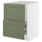 METOD / MAXIMERA Pod.element, 2fronta/2vis.fioke, bela/Axstad sivozelena, 60x60 cm