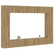 vidaXL 8 kosov stenske TV omarice Artisan Oak Engineered Wood