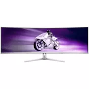 Philips Monitor Evnia 49M2C8900L/00 49 QD-OLED, 32:9, 5120x1440 (Dual QHD), 144hz 0.03ms, 250 cd/m2 (typical), 1,500,000:1, 2x HDMI 2.1, DisplayPort 1.4, USB-C (90W), 4x USB 3.2, Speakers (2x 7.5W tweeters, 2x 7.5W woofers), White Design, Adaptive