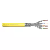 CAT 7A S-FTP installation cable, 1500 MHz Dca, AWG 22/1, 100 m ring, SX, yellow