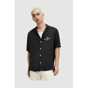 Košulja AllSaints CHANCEUX za muškarce, boja: crna, relaxed