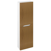 SAPHO Visoka omarica MEDIENA 40x140x20cm, 2 vrata, bela mat/dub natural, univerzalna smer