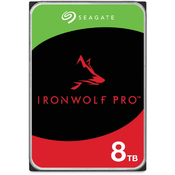 SEAGATE Ironwolf PRO Enterprise NAS HDD 8TB 7200rpm 6Gb/s SATA 256MB cache 8.9cm 3.5inch 24x7 for NAS & RAID Rackmount Systeme BLK