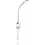 GLOBO 24103W | Pegasi Globo zidna svjetiljka s prekidacem fleksibilna, uticna svjetiljka 1x LED 550lm 3000K krom, aluminij