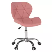eoshop Pisarniški stol ARGUS NEW, roza ekousnje, krom, nastavljiva višina, 110 kg