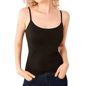 TankTop, majica z všitim nedrčkom - Črna/L/XL