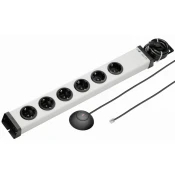 Ehmann Razdelilna letev Ehmann Flexplus 0200c00062381, 6 vtičnic, zunanje stikalo, sive barve