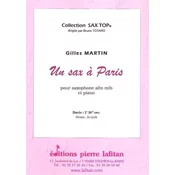 MARTIN:UN SAX A PARIS POUR SAXOPHONE ALTO ET PIANO