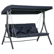 Homestar Vrtna gugalnica za 3 osebe 198x118x168 cm modra