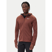 Jack Wolfskin Flis Peak District A65272 Rjava Regular Fit