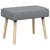 vidaXL Bench z kanalnim oblazinjenjem Svetlo siva 60 x 40 x 45 cm