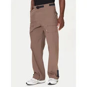 adidas Hlače iz tkanine Premium Essentials Archive Utility JW1082 Rjava Loose Fit