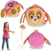 Paw Patrol TY Paw Patrol SKYE Plišasta žogica, poskakujoča maskota, BEANIE BOUNCERS, igračka za spretnost za otroke 10 cm