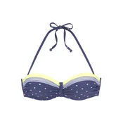 LASCANA Bikini zgornji del  modra / rumena / bela