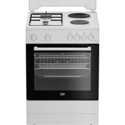 Beko Kombinovani šporet FBS64010WD, 2 ringle, 2 gorionika, 75l, Beli