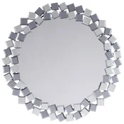 Kayoom STENSKO OGLEDALO, 80/80/1,6 cm kovina, steklo, leseni material