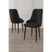 Hanah Home Set stolica Trex, 46x95x42 cm, 4 komada, Braon-crne