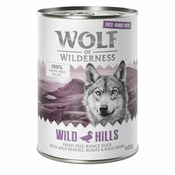 Ekonomično pakiranje Wolf of Wilderness Junior Free-Range Meat 24 x 400 g  - Junior Blue River - piletina iz slobodnog uzgoja i losos