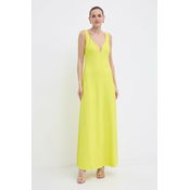 Obleka Luisa Spagnoli RUNWAY COLLECTION rumena barva, 541117