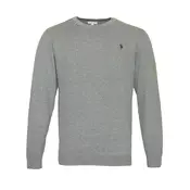 U.S. POLO ASSN. Pulover  mornarska / pegasto siva