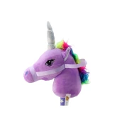 Plišasta glava samoroga na palici Hobby Horse Unicorn Vijolična zvoki