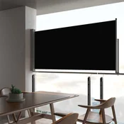 Uvlaciva bocna tenda za terasu 60 x 300 cm crna