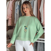 Bluzka damska one size oversize z wisiorkiem NUBISS miętowa Dstreet