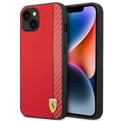 Ferrari ovitek za iPhone 14 Plus 6.7 (carbon, rdeč)