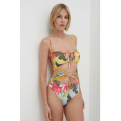 Enodelne kopalke Desigual PALMS ONE PIECE rumena barva, 24SWMK05