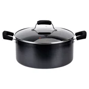 Saucepan, aluminum, with glass lid, 28 cm/7 l, Primary - Zokura
