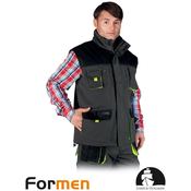 Delovni brezrokavnik Formen siv/rumen/črn