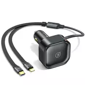 USAMS USAMS PD 30W AVTOPOLNILEC Z USB-C KABLOM ZA LIGHTING BLACK, (22007286)