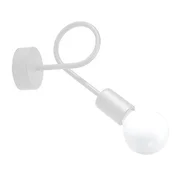 Sollux SL.1430 - Zidna lampa LOOP 1xE27/15W/230V bela
