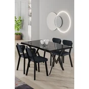 Hanah Home Trpezarijski set, 5 komada, Teget