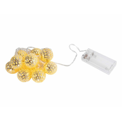 Linder Exclusiv Božična LED razsvetljava 10 zlatih kroglic Toplo bela