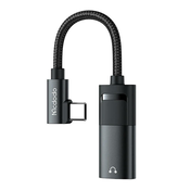 Mcdodo USB-C v AUX mini jack 3,5 mm + USB-C adapter, Mcdodo CA-1880 (črn), (20627883)
