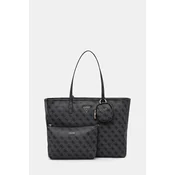 GUESS Nakupovalna torba POWER PLAY II LARGE TECH TOTE  antracit / temno siva
