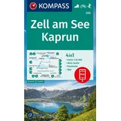 shumee Zell am See, Kaprun. Vodoodporna turistična karta 030. Izdaja 2023. Kompass
