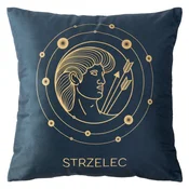 shumee Prevleka za vzglavnik 40x40 Zodiak Vaše zodiakalno znamenje Strelec črna
