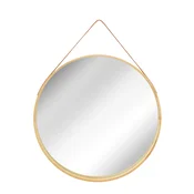 Okroglo leseno ogledalo s trakom 50 cm NBKL-19028