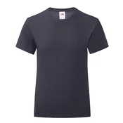 Navy Girls T-shirt Iconic Fruit of the Loom