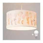 Brilagi - LED deciji luster na sajli BOBO 1xE27/10W/230V O 35 cm bela/životinjice