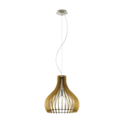 Eglo 61916 - Luster na sajli TINDORI 1xE27/60W/230V precnik 38 cm braon