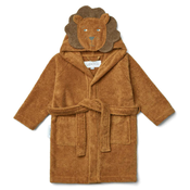 liewood otroški kopalni plašček lily lion golden caramel mix