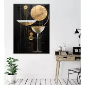 Wallity Dekorativna slika na platnu, 50x70cm, Zlatne boje